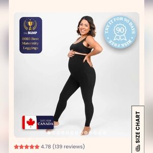 Black Over The Bump Leggings New Condition